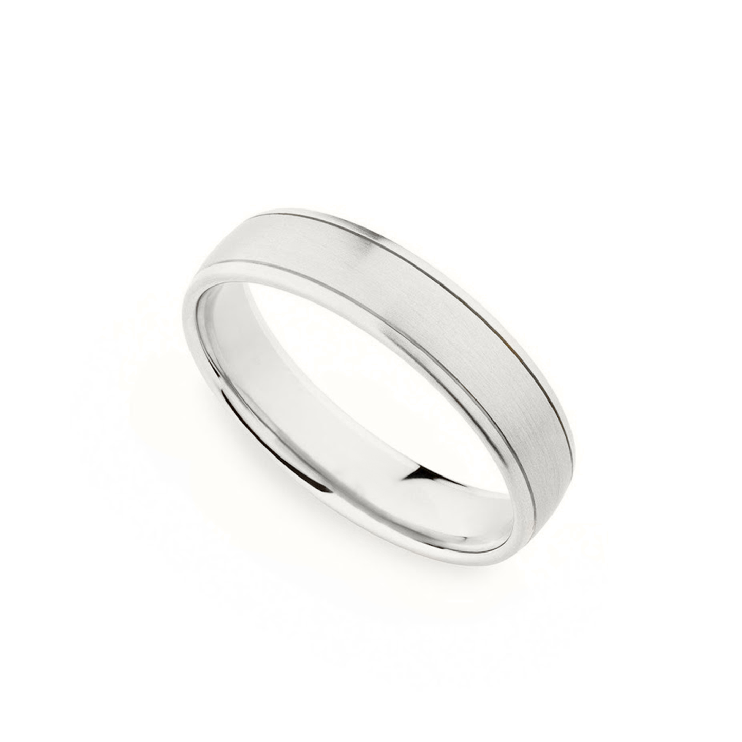 6mm Two-toned Matte Male ring
