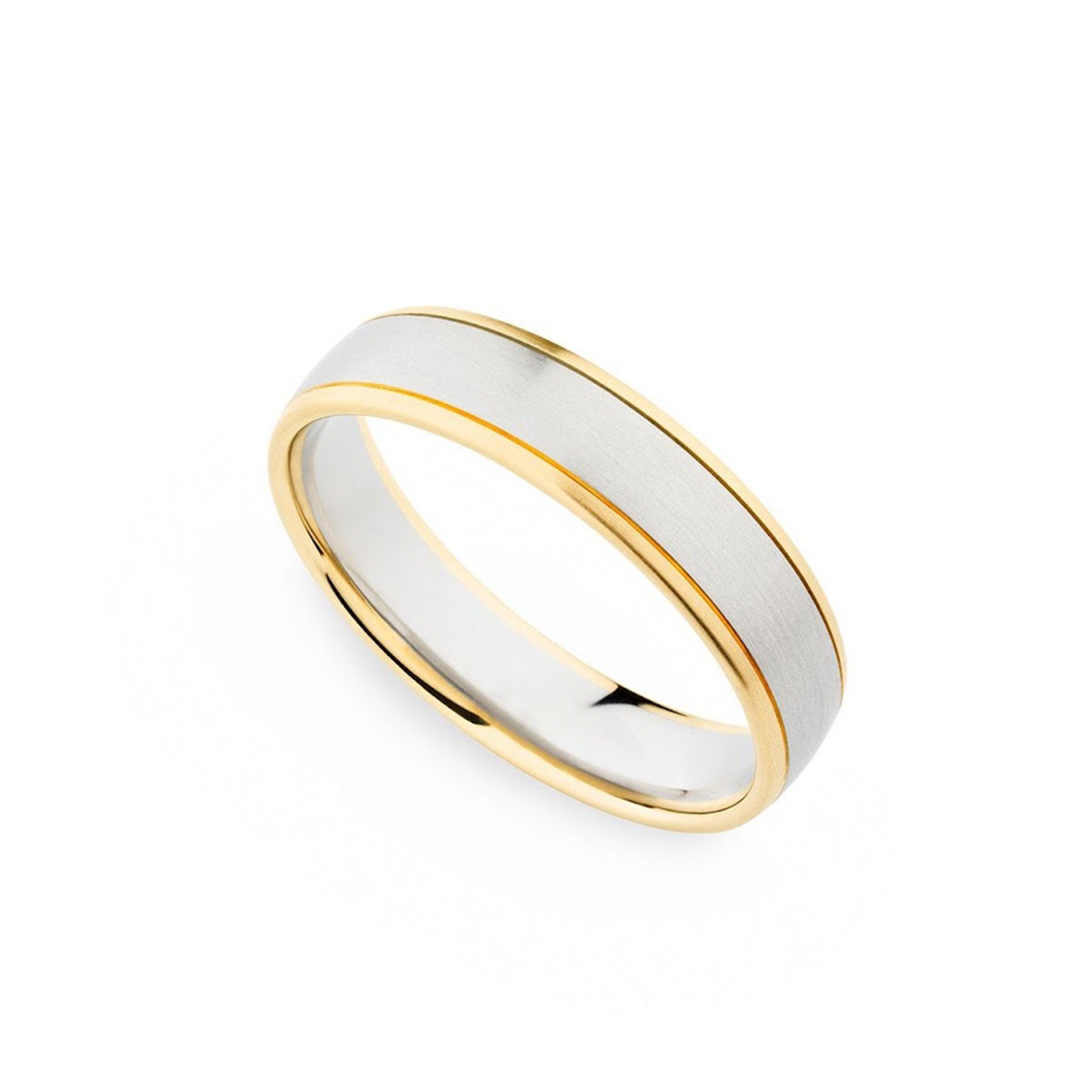 6mm Two-toned Matte Male ring