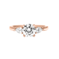 .50ct Round Brilliant Diamond ring with Pear side stones