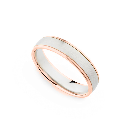 6mm Two-toned Matte Male ring