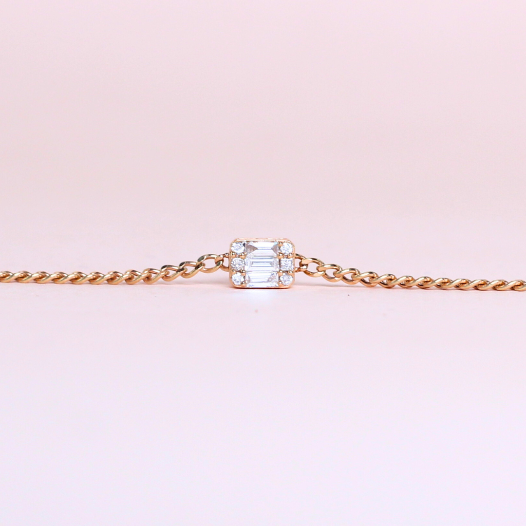 .14cts Emerald Illusion bracelet