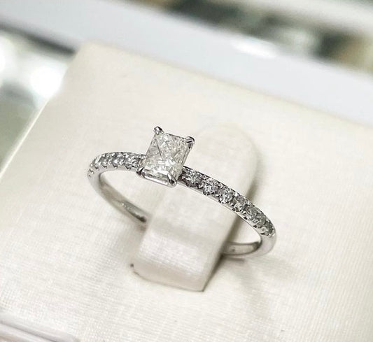 .46cts Radiant cut Pavé ring