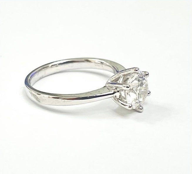 1.05ct Round cut Solitaire Lab-grown ring