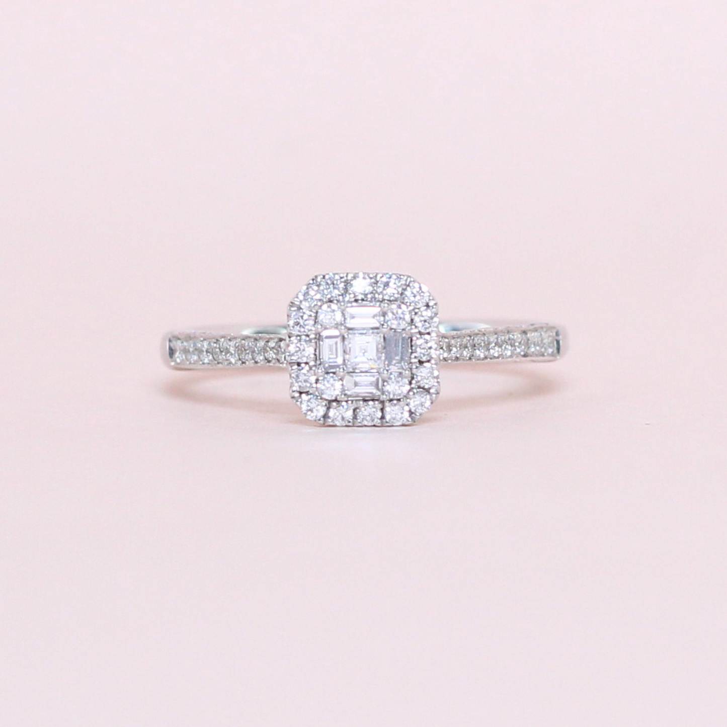 .56cts Square Illusion ring