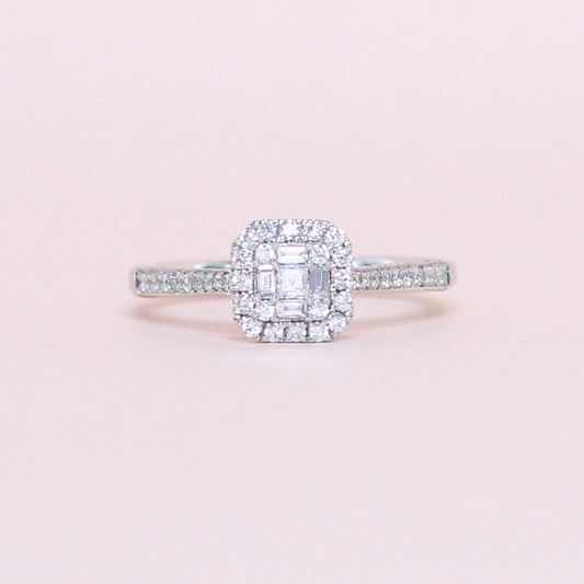 .56cts Square Illusion ring