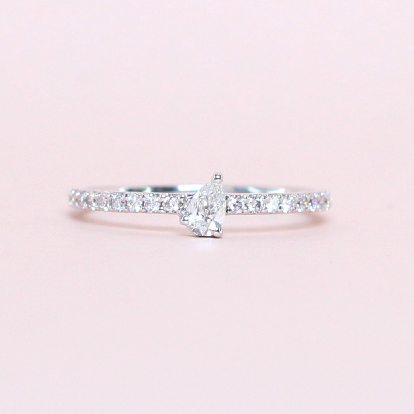 .37cts Pear cut Pavé ring