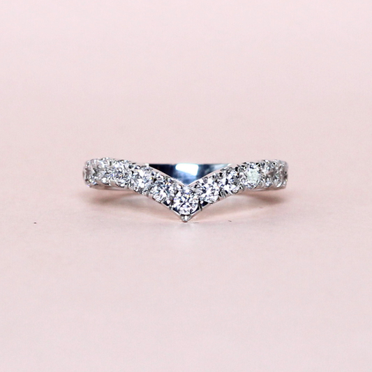 1.47cts Round cut Chevron lab-grown Full Eternity ring