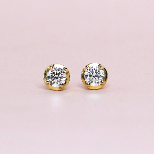 .73cts Round cut Solitaire Stud earrings