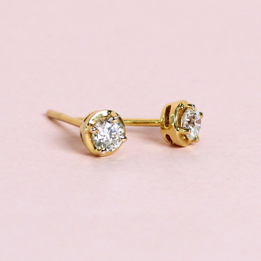 .73cts Round cut Solitaire Stud earrings
