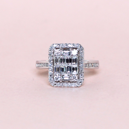 1.20cts Emerald Illusion ring