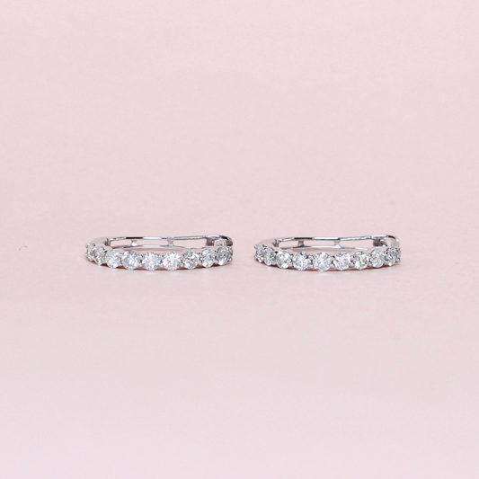 .84cts Round cut Hoop earrings