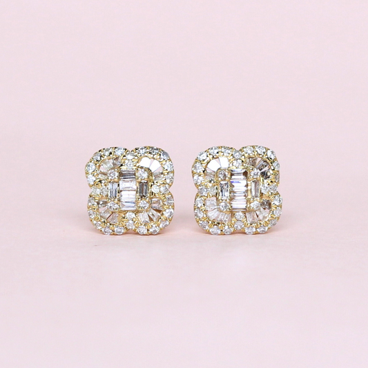 .64cts Clover Illusion Stud earrings