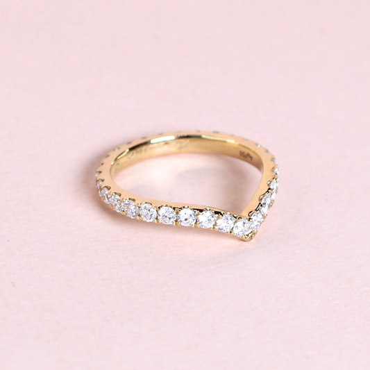 1.16cts Round cut Chevron lab-grown Full Eternity ring