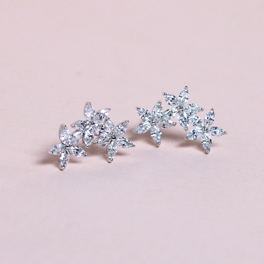 1.64cts Flower Crawler earrings