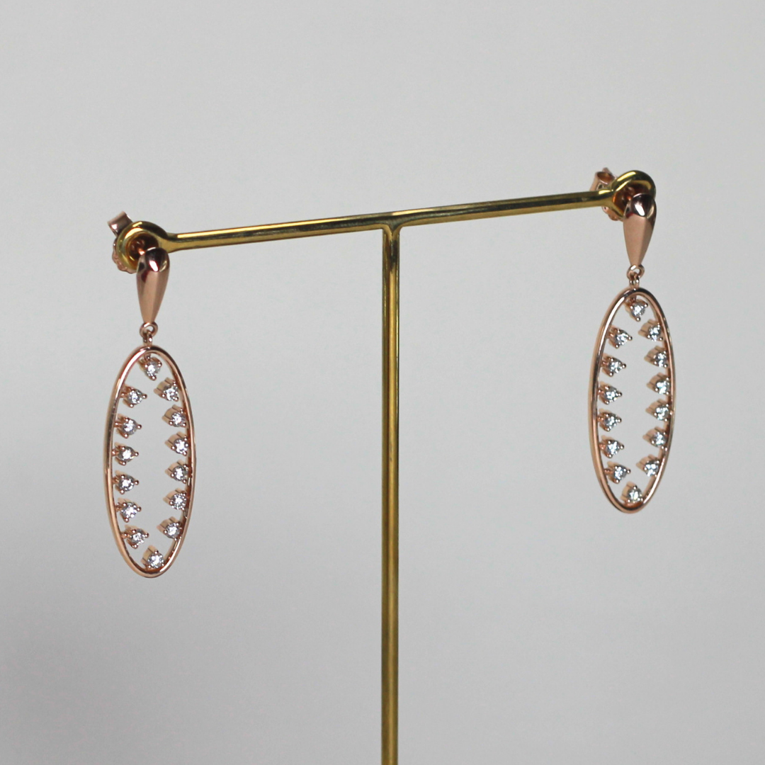 .40cts Elongated Oval earrings