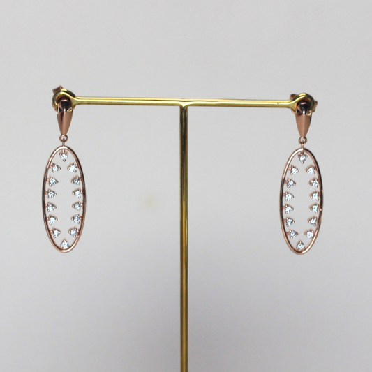 .40cts Elongated Oval earrings
