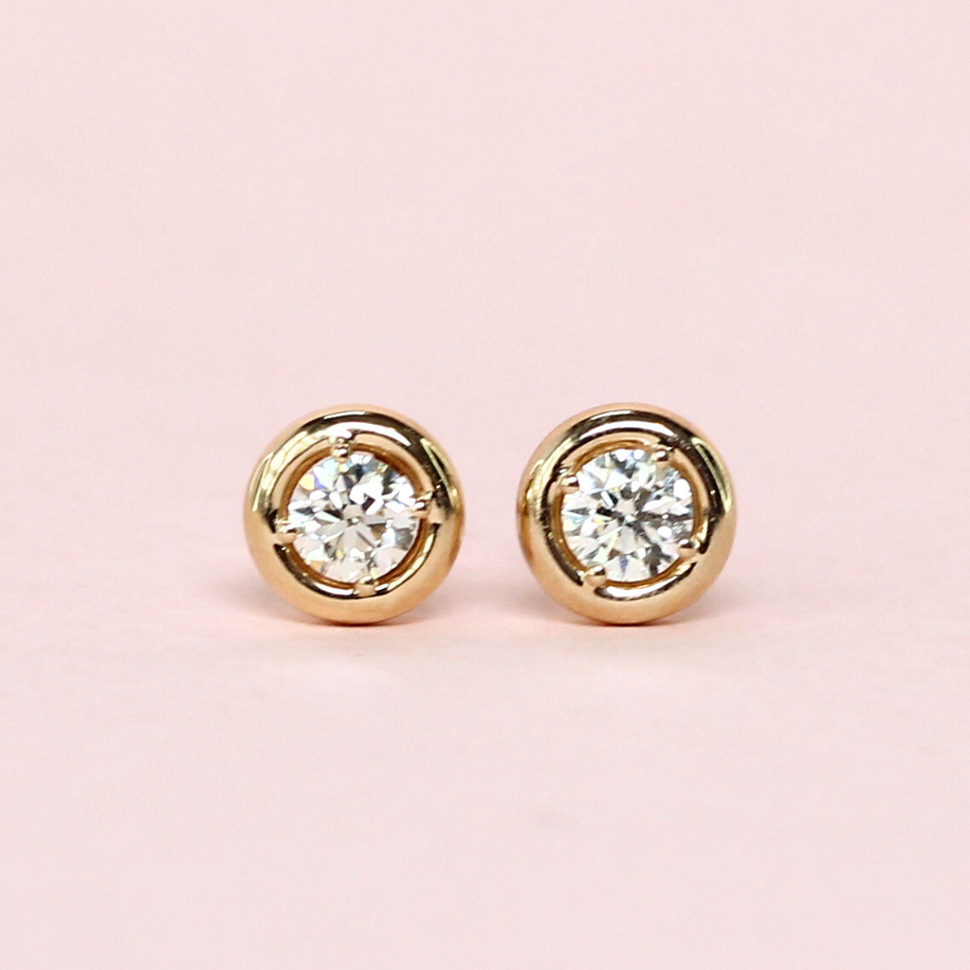 .62cts Round cut Solitaire Stud earrings