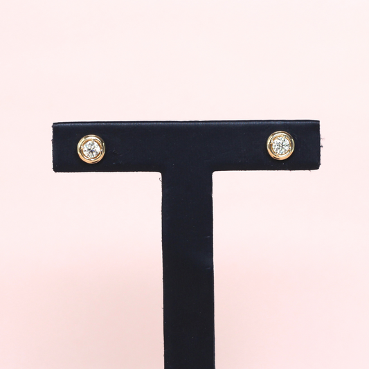 .62cts Round cut Solitaire Stud earrings