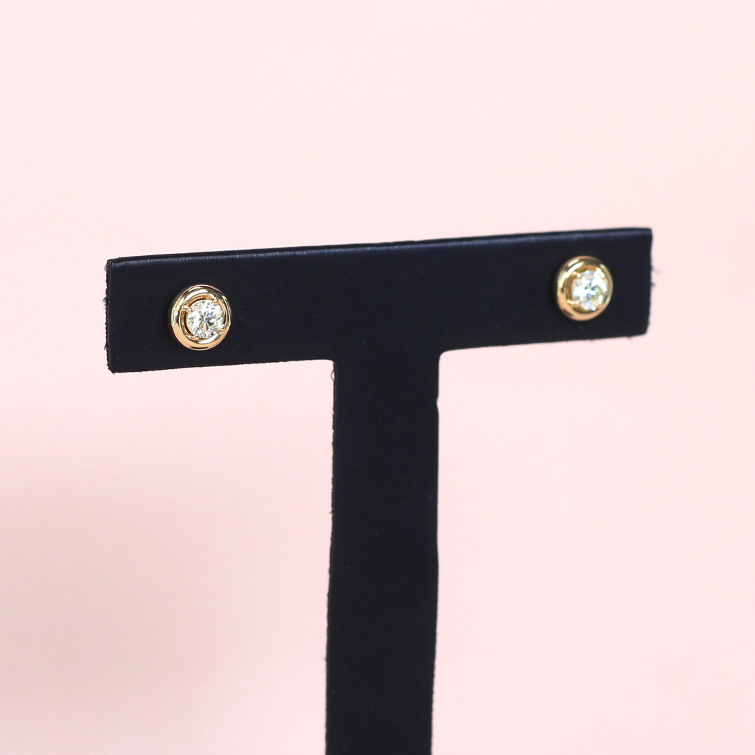 .62cts Round cut Solitaire Stud earrings