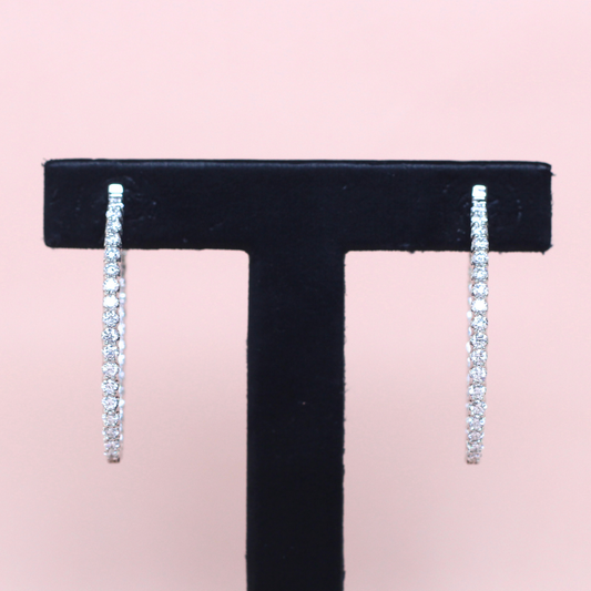2.41cts In & Out Lab-grown Hoops earrings