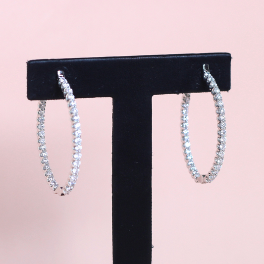 2.41cts In & Out Lab-grown Hoops earrings