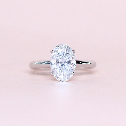 2.13ct Oval cut Solitaire Lab-grown ring