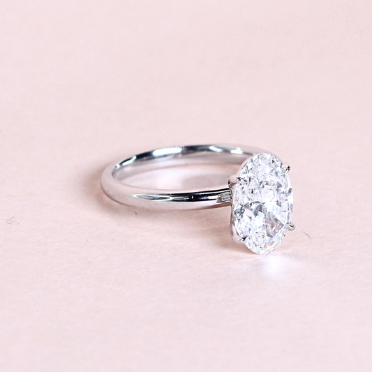 2.13ct Oval cut Solitaire Lab-grown ring