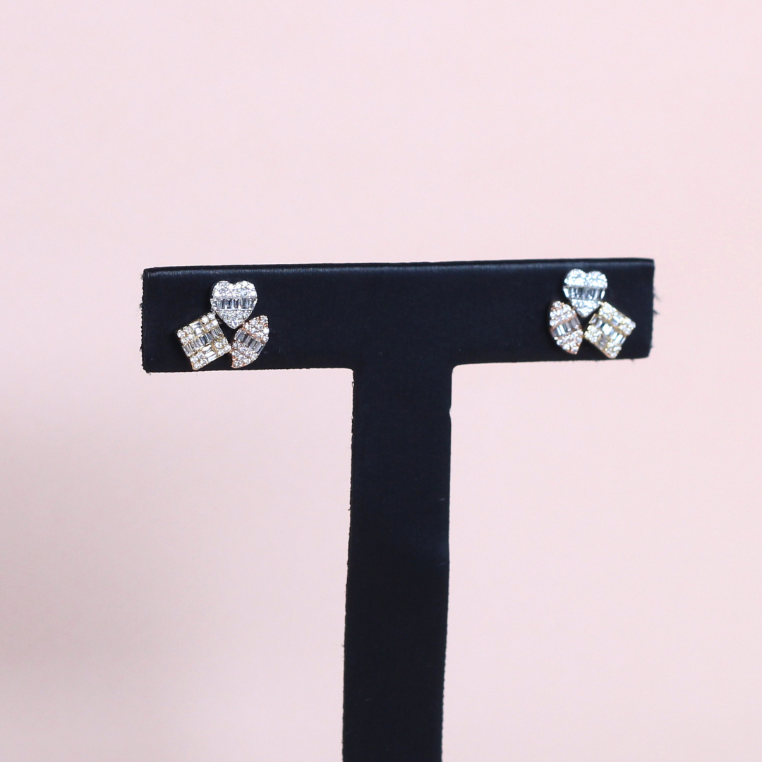 .58cts Multi-shape Illusion Stud earrings