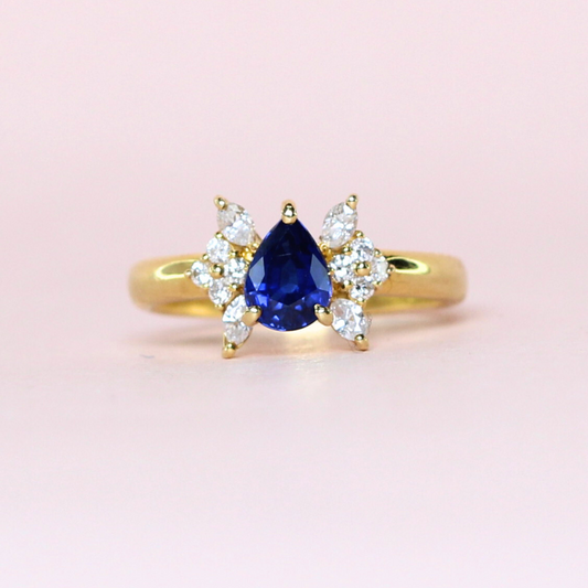Sapphire and Diamond Modified ring