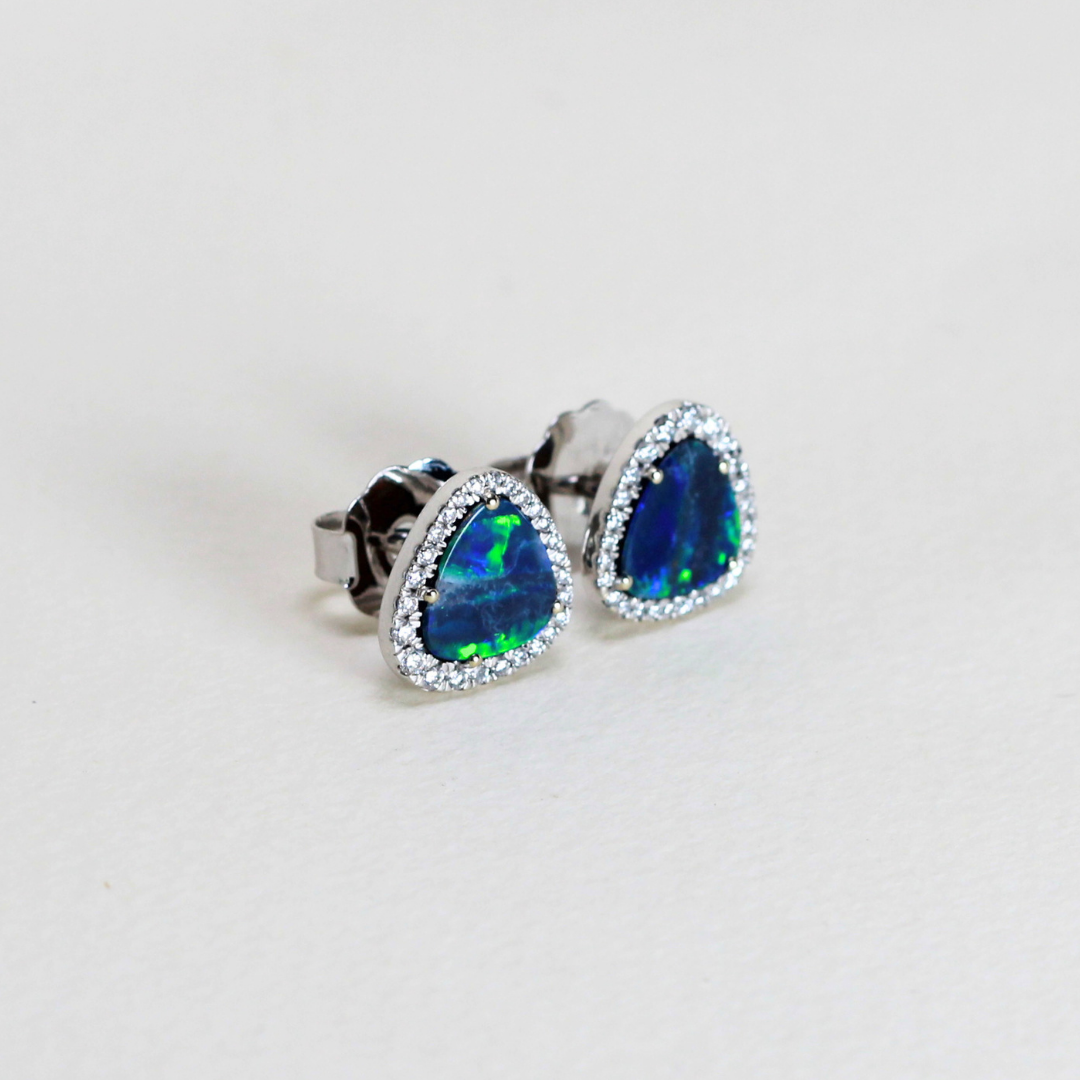 1.32cts Opal Doublet stud earrings