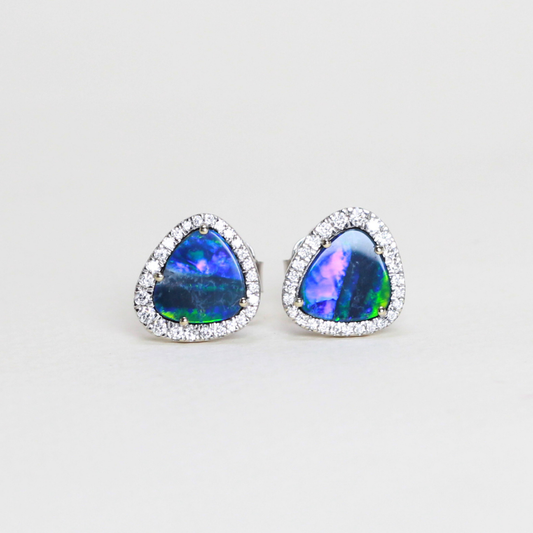 1.32cts Opal Doublet stud earrings