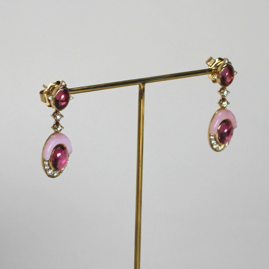 5.27cts Oval dangling earrings