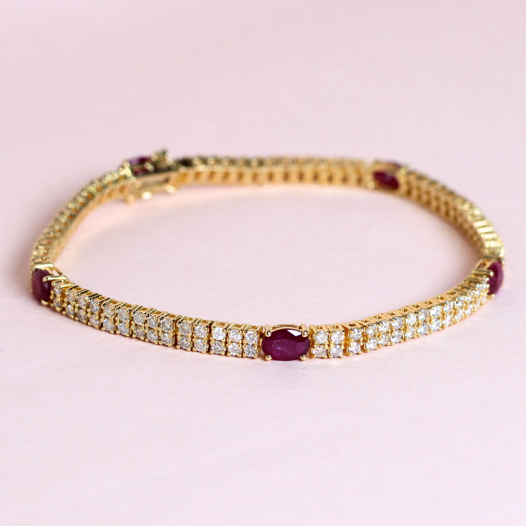 Ruby and Diamond tennis bracelet