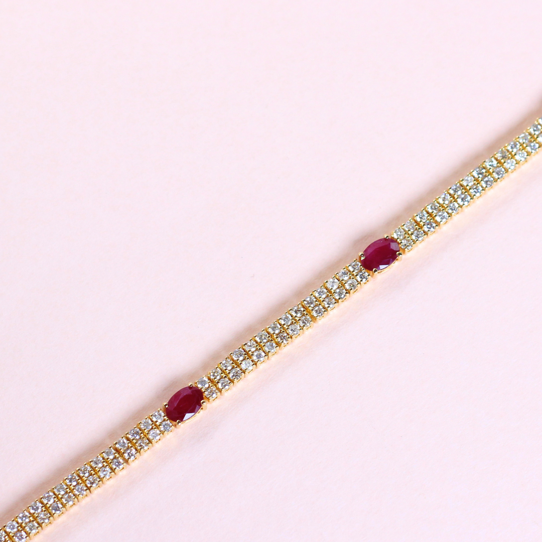 Ruby and Diamond tennis bracelet