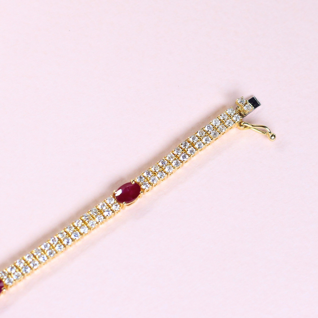 Ruby and Diamond tennis bracelet