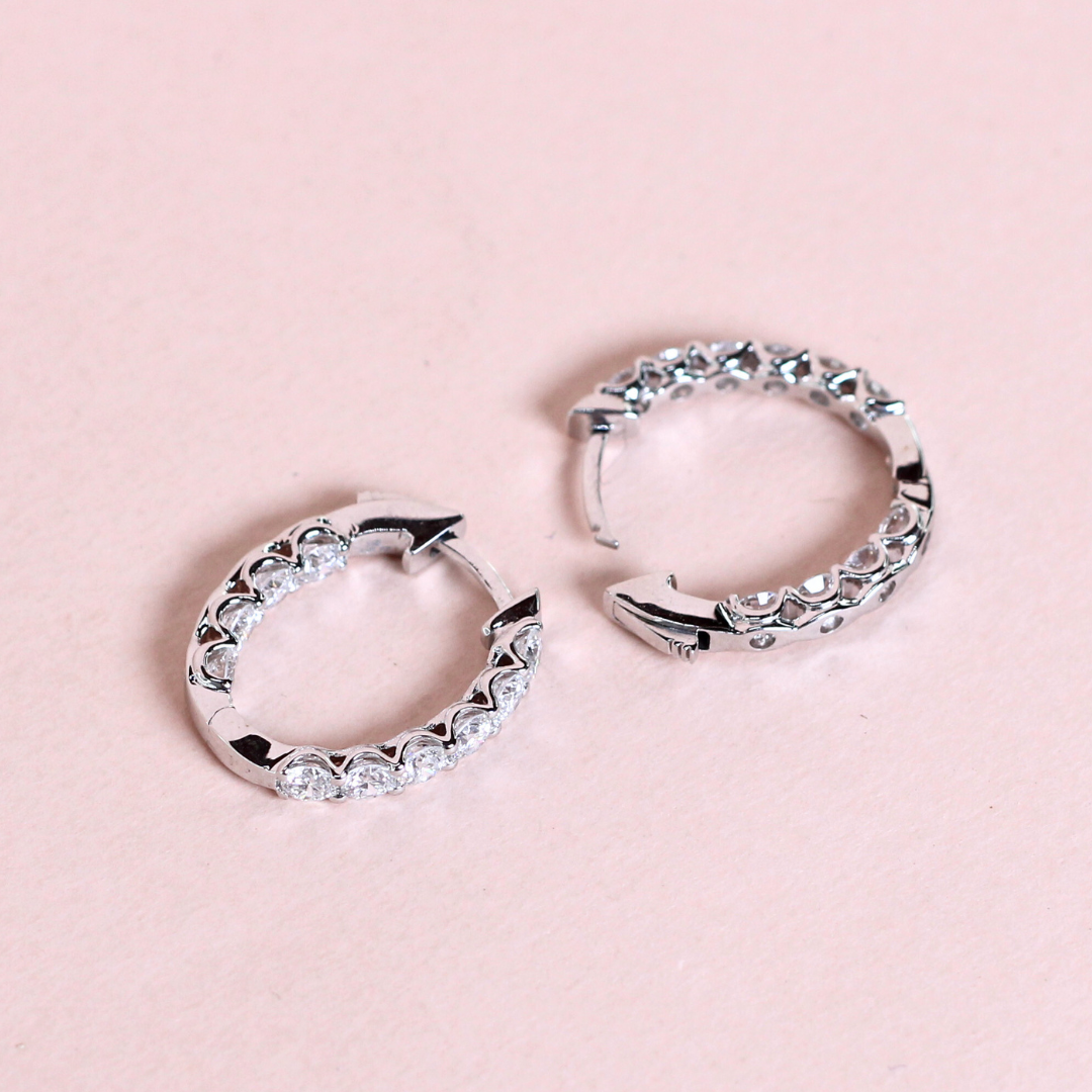 2.08cts In & Out Lab-grown Hoop earrings