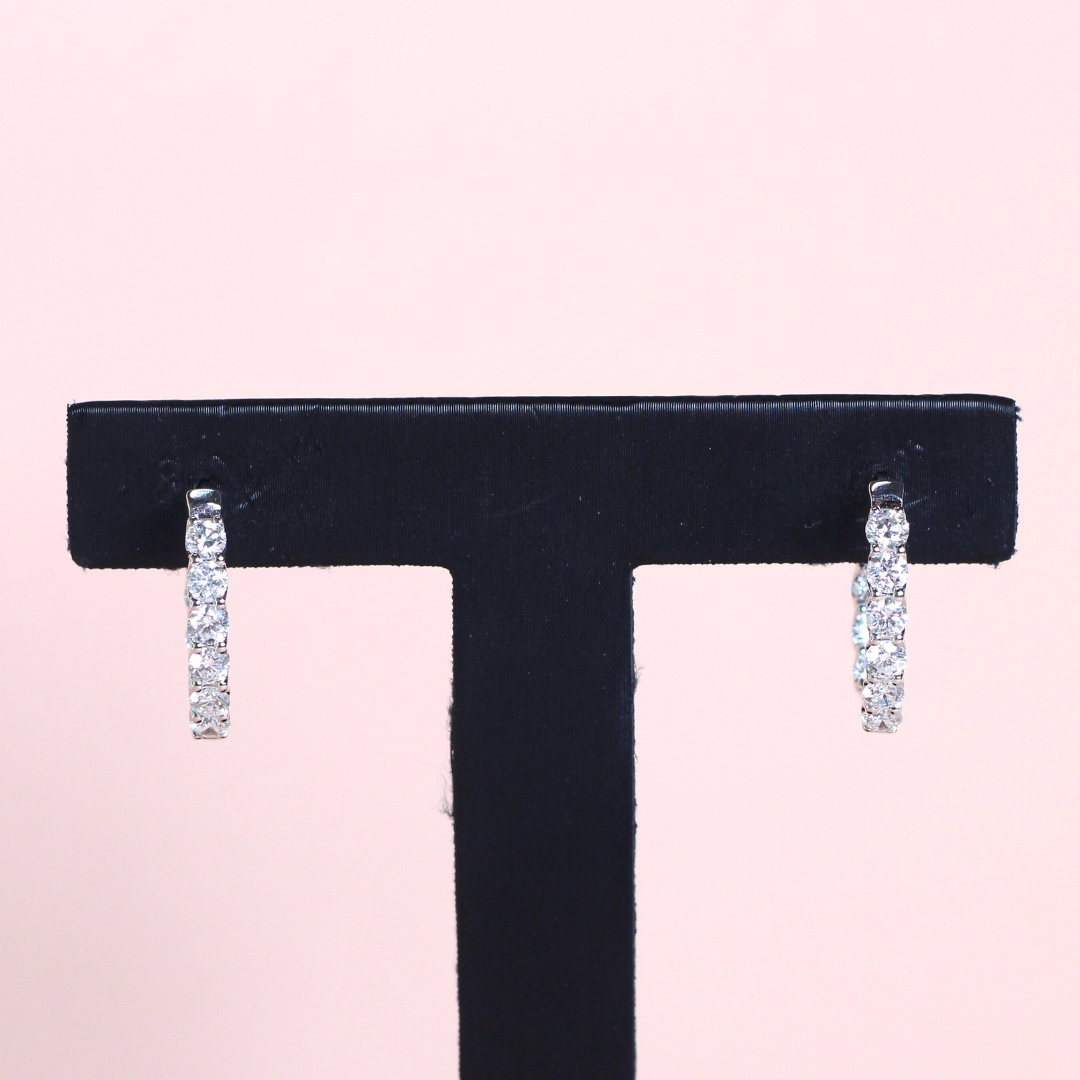 2.08cts In & Out Lab-grown Hoop earrings