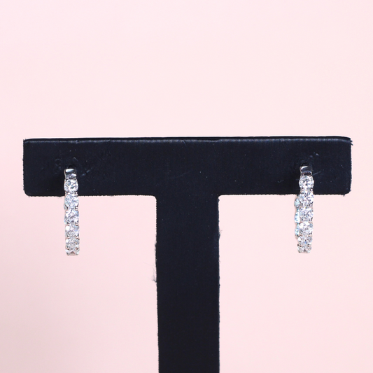 2.08cts In & Out Lab-grown Hoop earrings