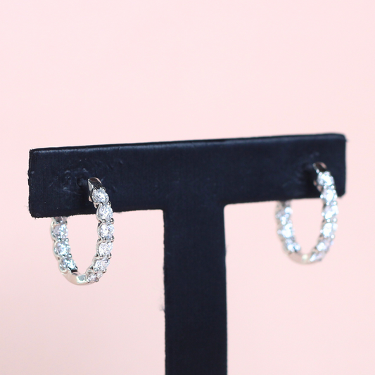 2.08cts In & Out Lab-grown Hoop earrings