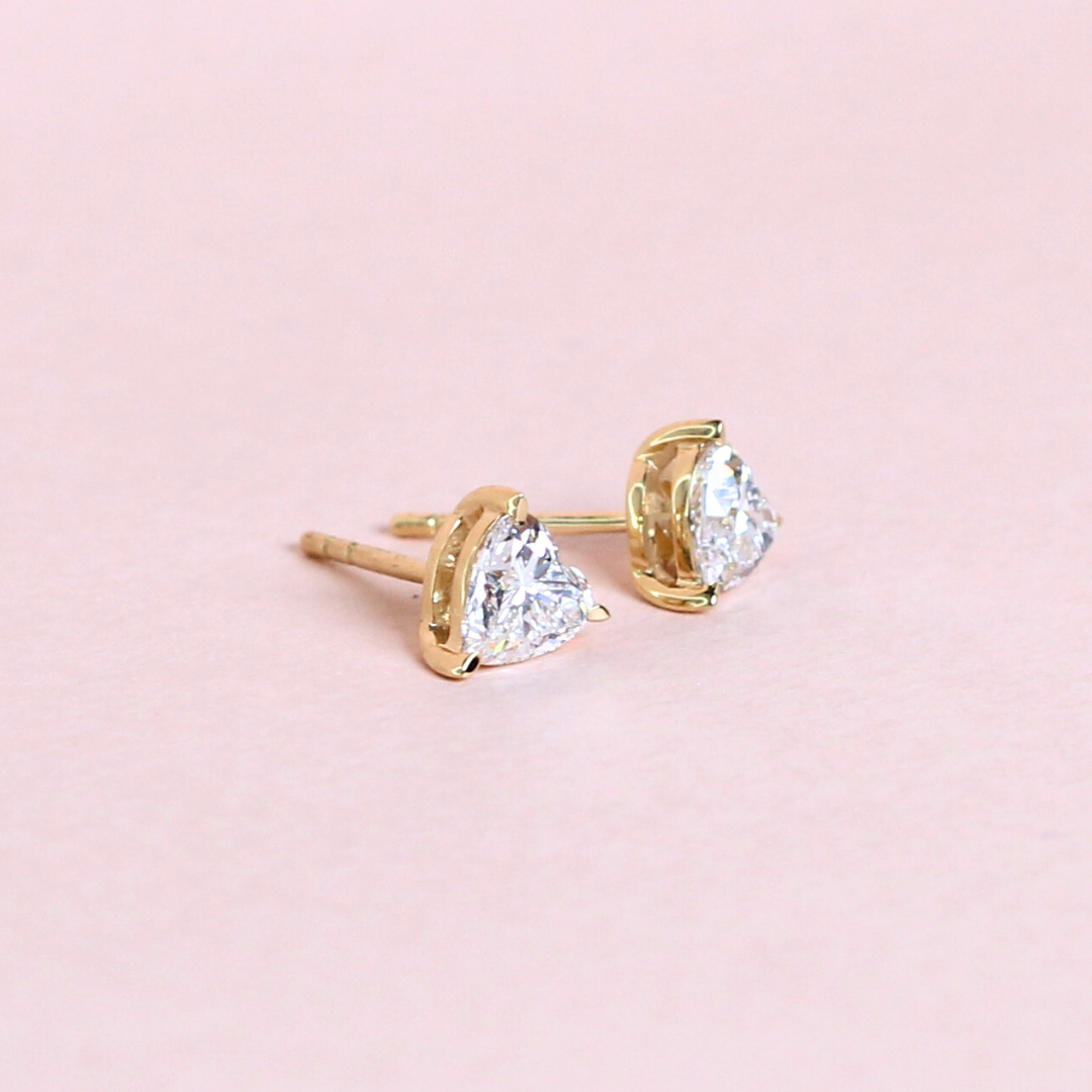 1.20cts Heart Brilliant cut Lab-grown stud earrings
