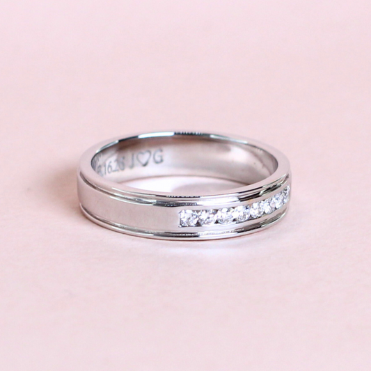 .18cts Round cut lab-grown male ring