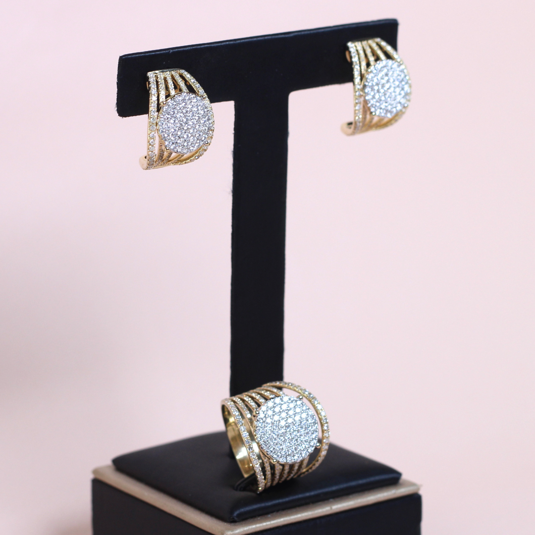 3.26cts Round Illusion Statement set