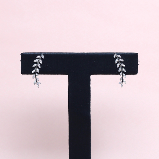 .181cts Leaf Crawler earrings