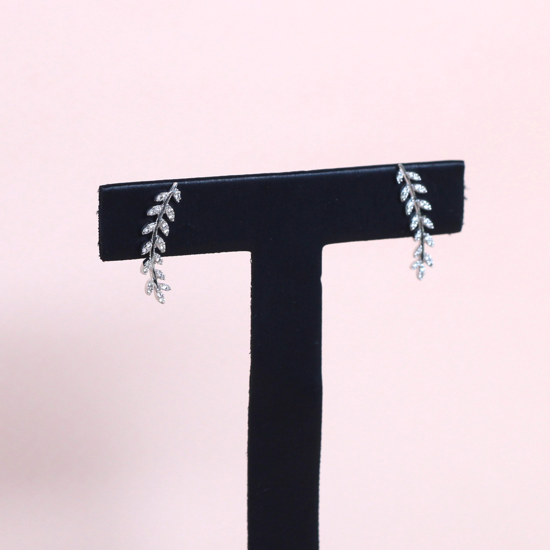 .181cts Leaf Crawler earrings