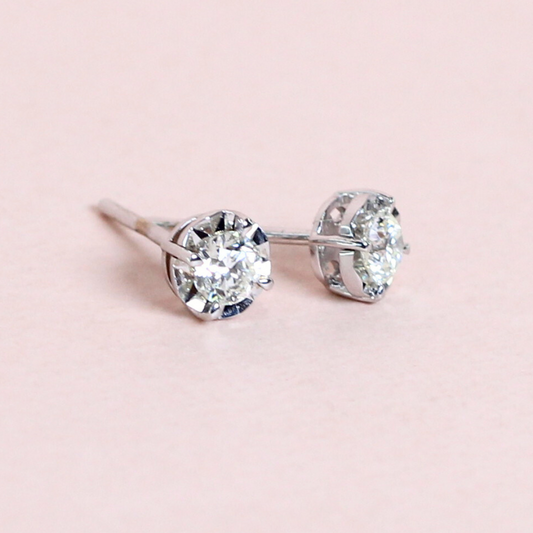 .48cts Round cut Solitaire Stud earrings
