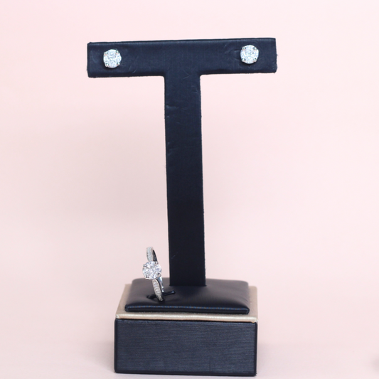 1cts Round Illusion set