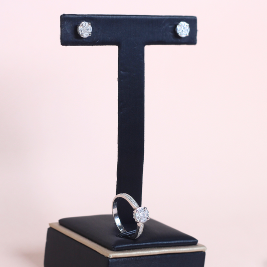 1cts Round Illusion set