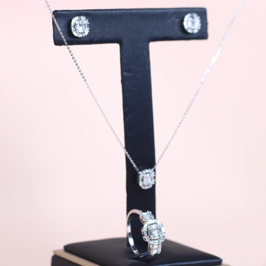 .70cts Cushion Illusion set