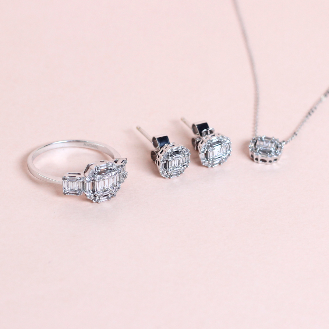 .70cts Illusion Baguette Set