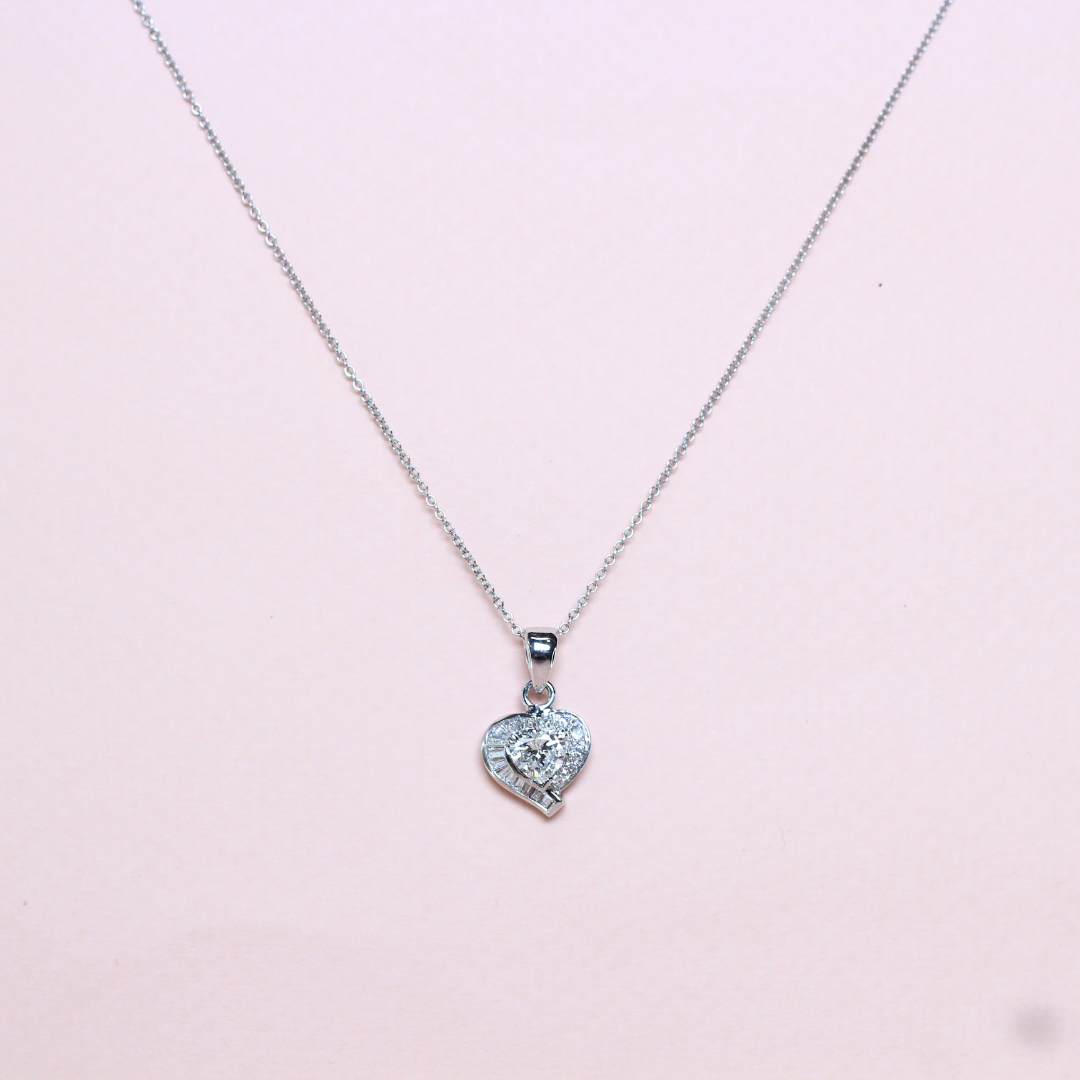 .50cts Heart Necklace